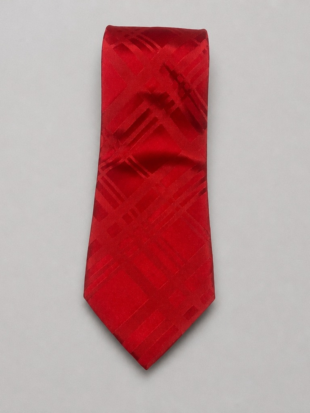 Steven Land Red Plaid Silk Tie